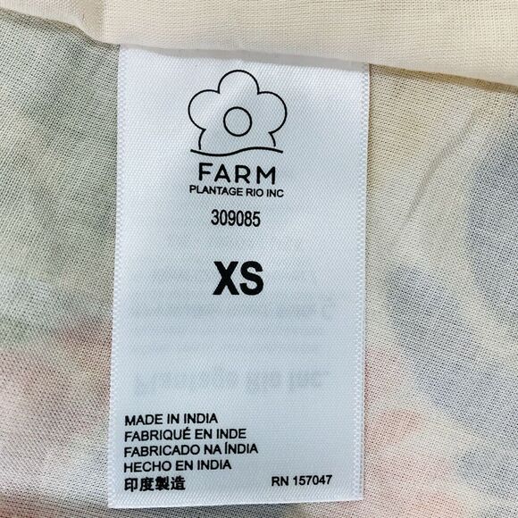 FARM RIO Sunny Daisies Maxi Dress XS Sand Boho Smocked Anthropologie Floral EUC - Picture 8 of 11